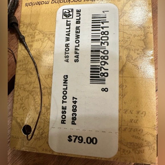 Patricia Nash Astor wallet NWT Safflower Blue Color (blue and grey) $79 small - Picture 5 of 15